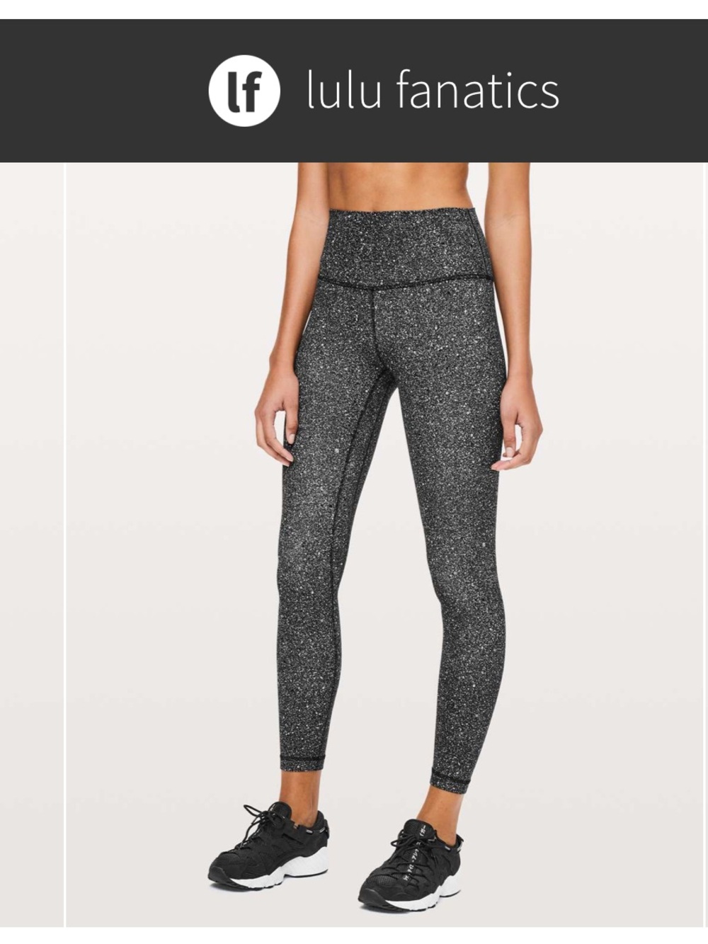 Lululemon Align Pant II 25" Sz 4 Luminesce Splatter Ice Grey Black 7/8 Length